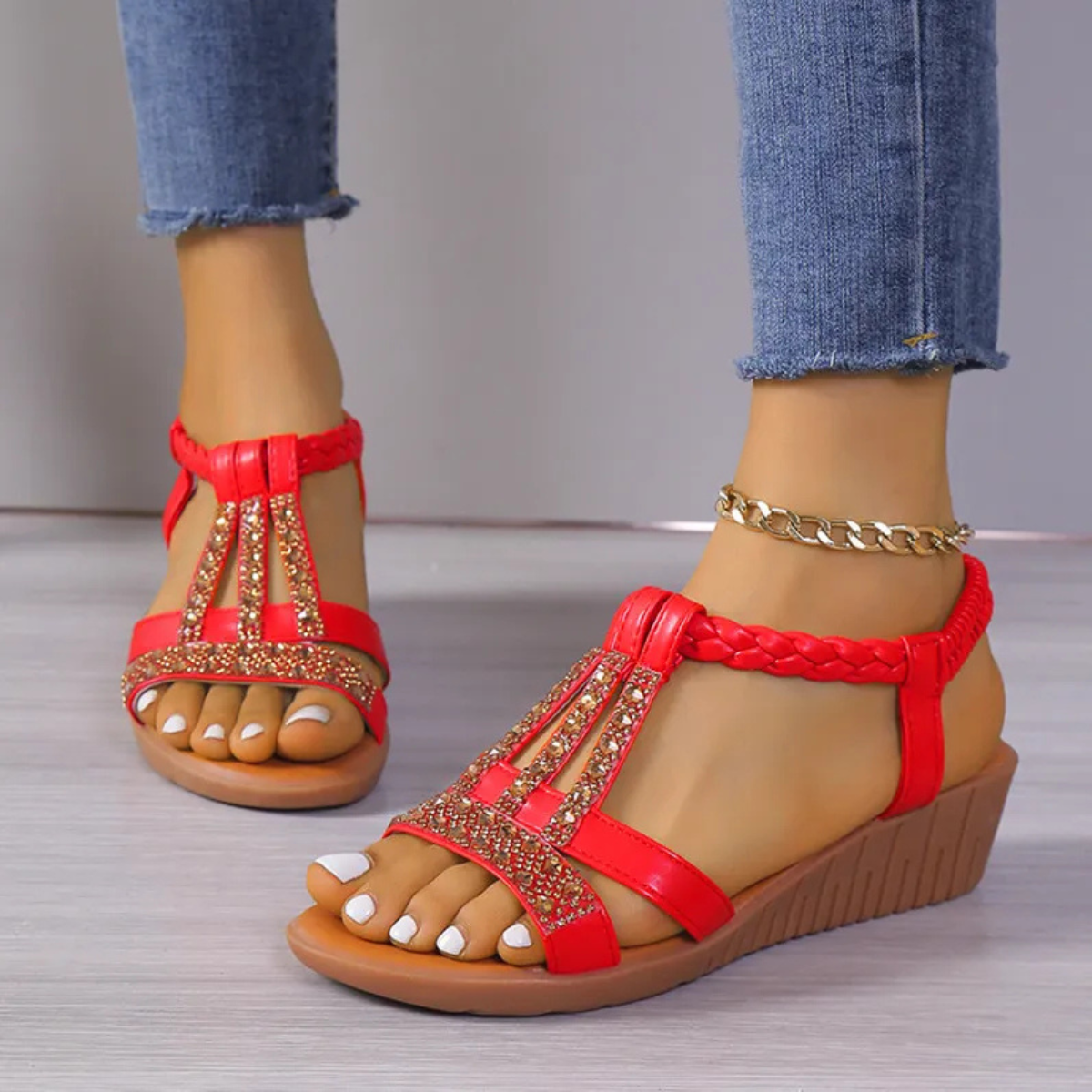 Tesse™ - Kilklackssandaler med strass
