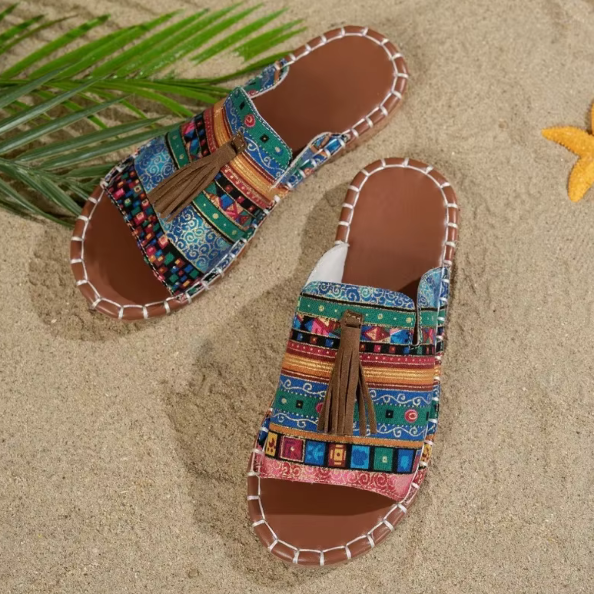 Pepita™ - Boho-sandaler med fransar