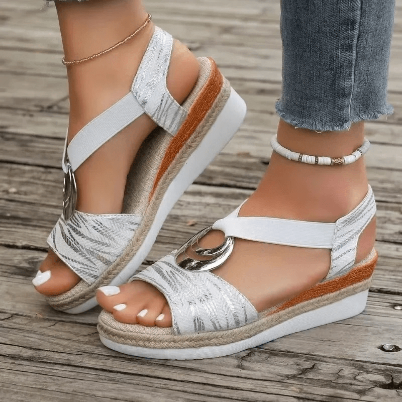 Ivet™ - Damsandaler med kilklack