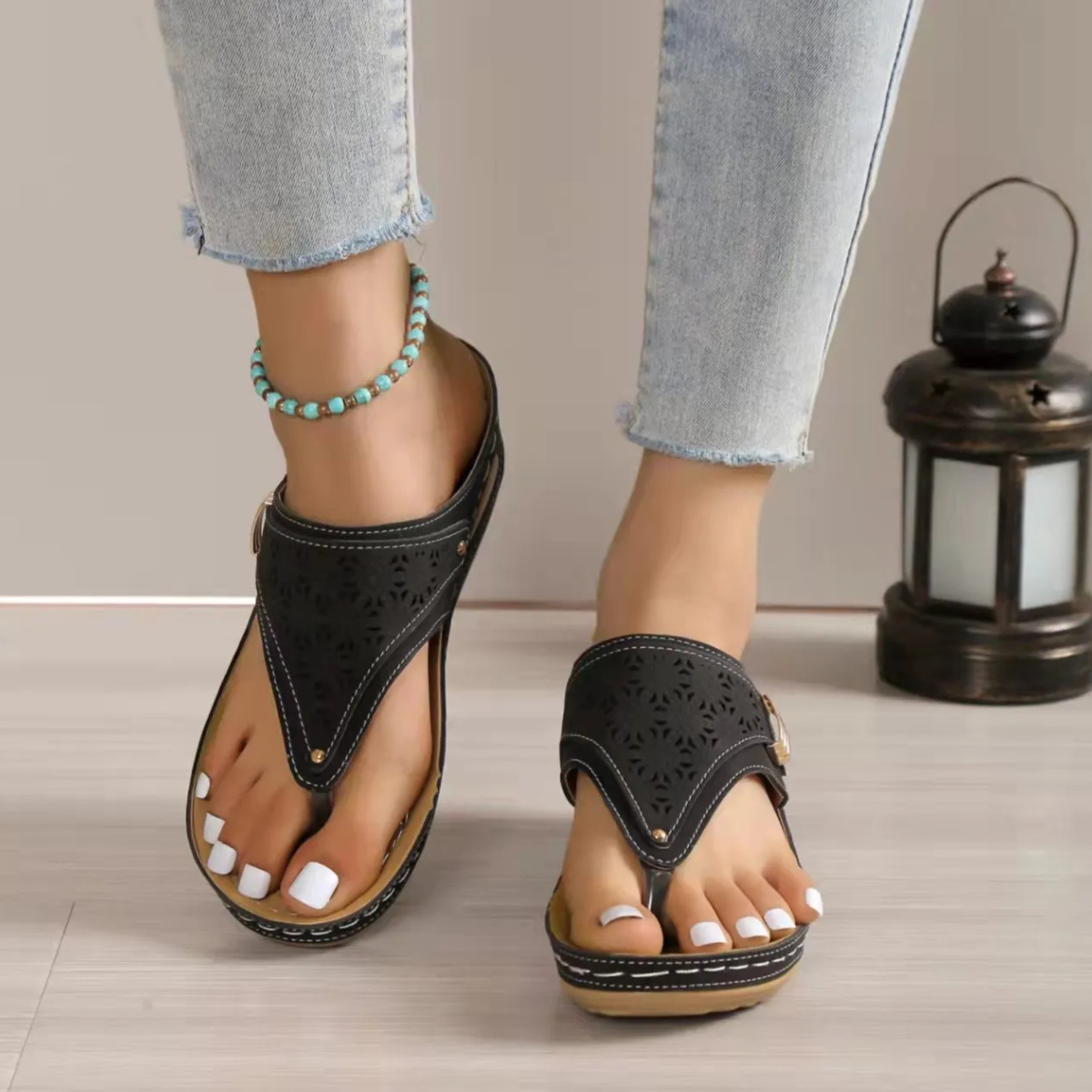Roselin™ - Kilklackssandaler med romersk look