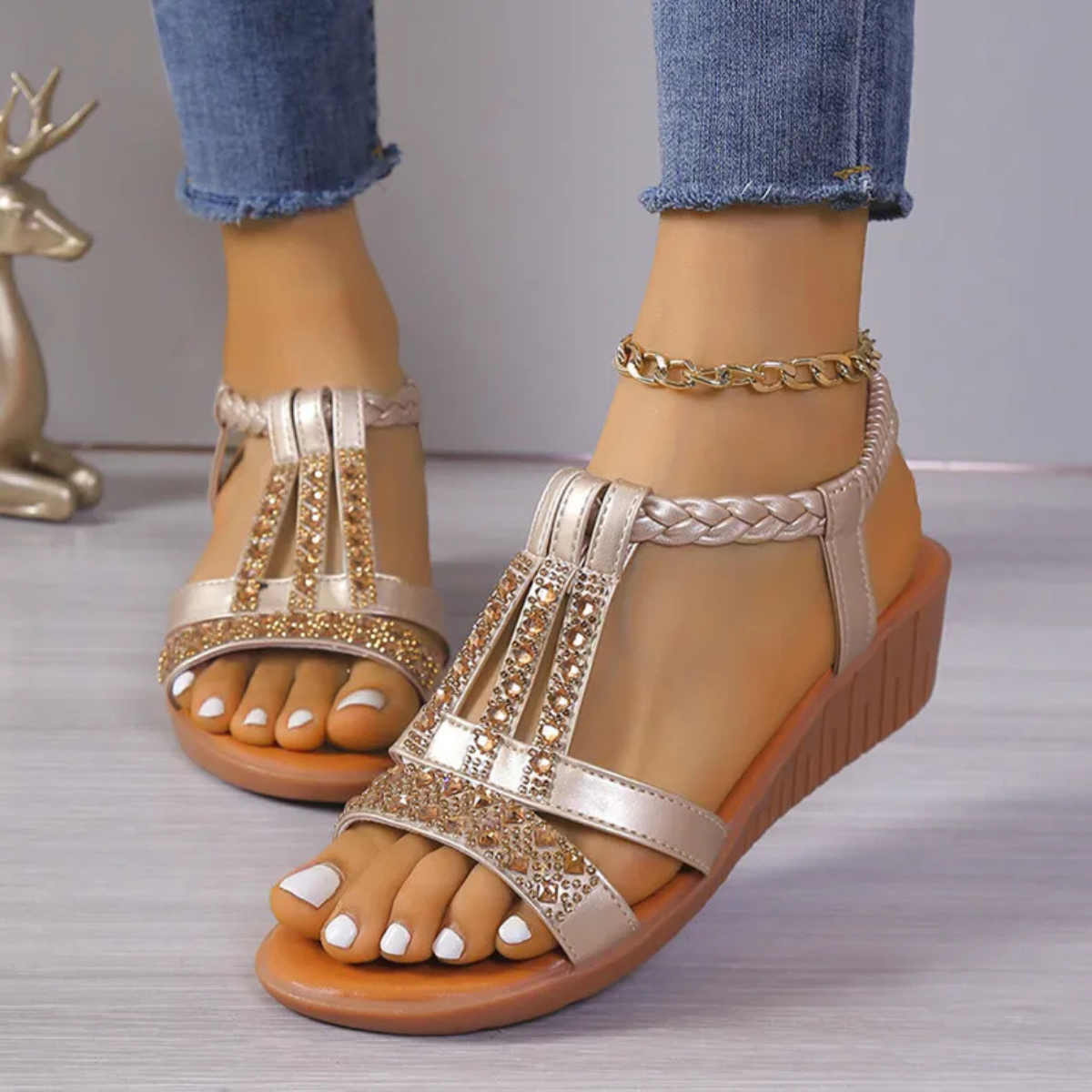 Tesse™ - Kilklackssandaler med strass