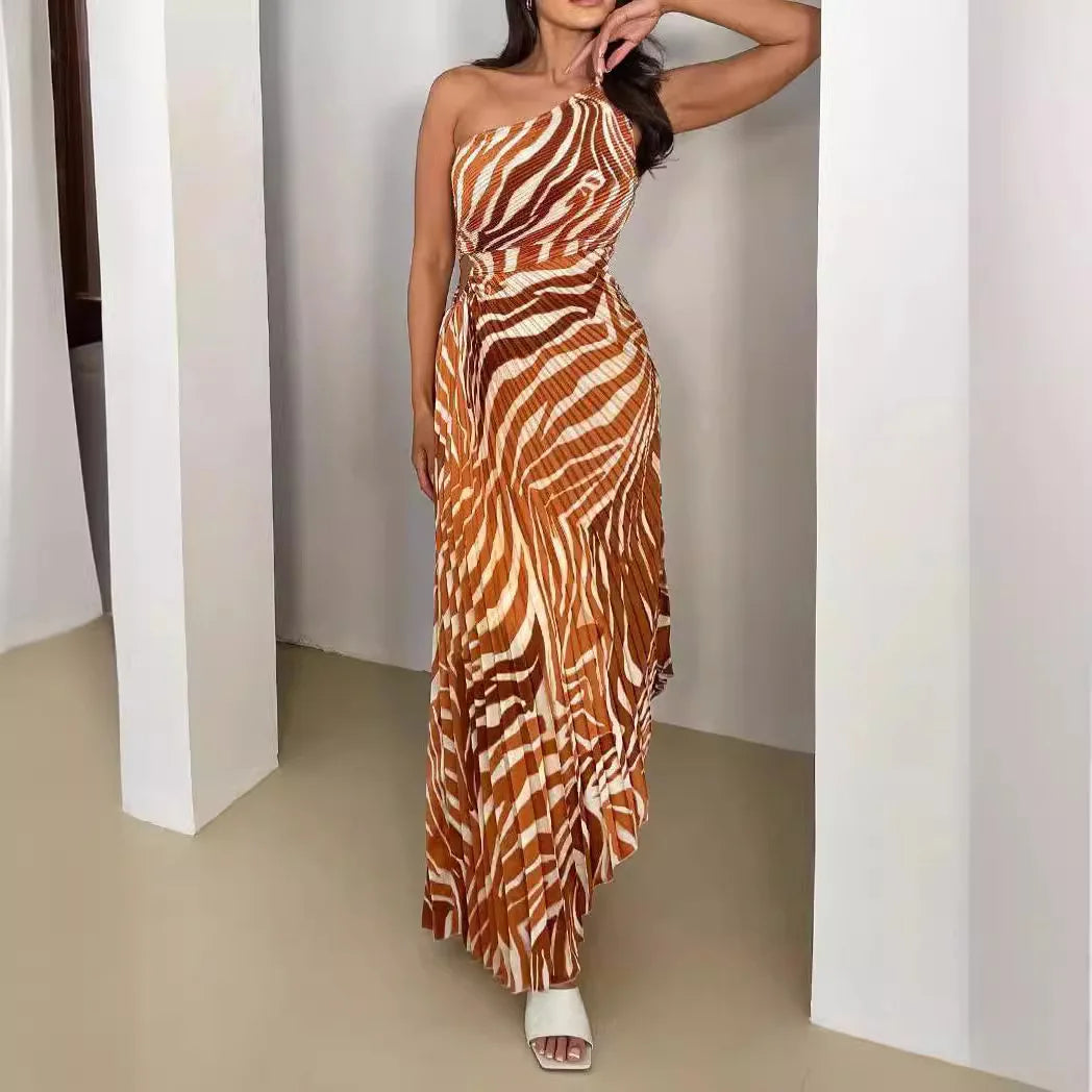 Miri™ - Ärmlös one-shoulder-klänning