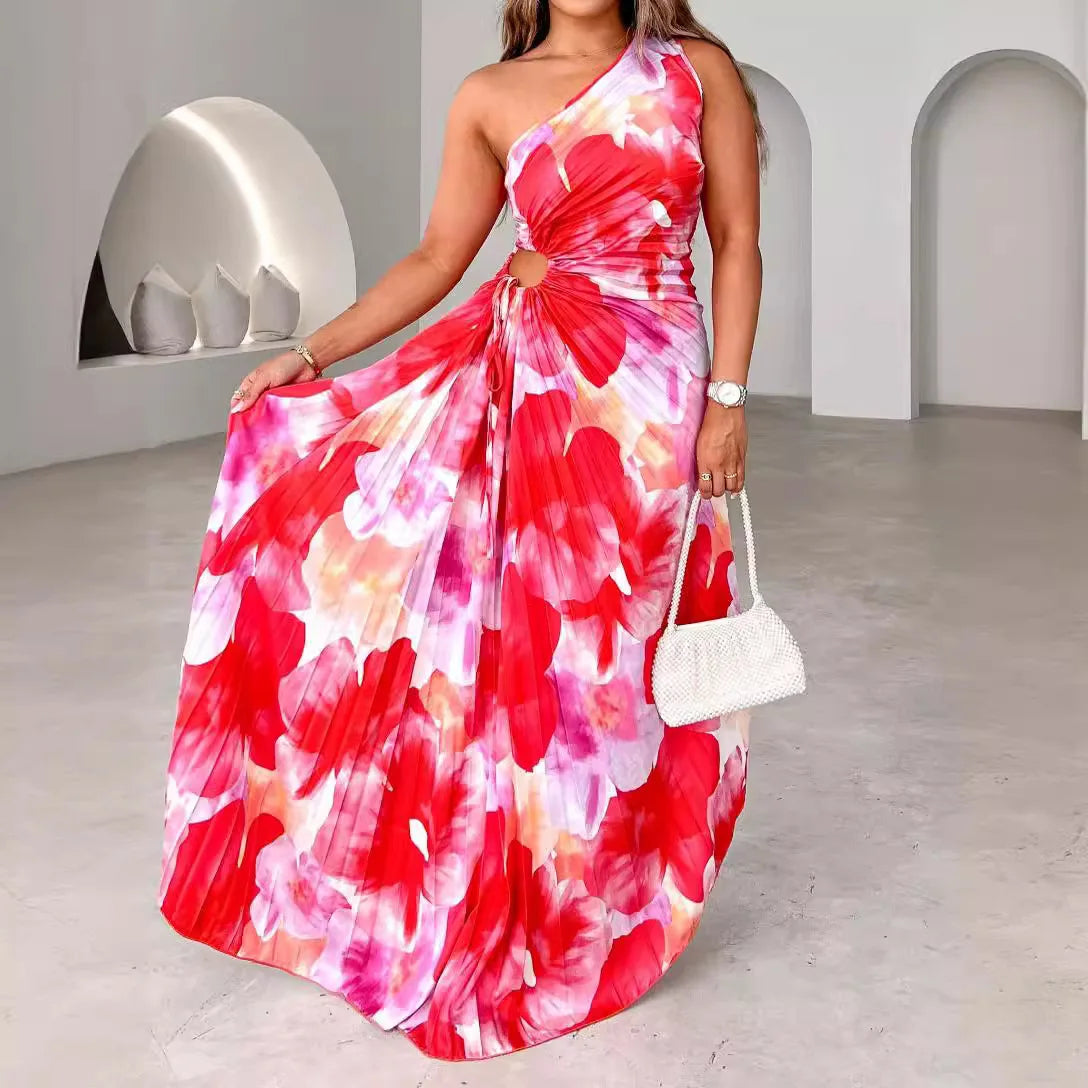 Miri™ - Ärmlös one-shoulder-klänning
