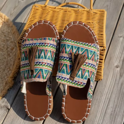 Pepita™ - Boho-sandaler med fransar