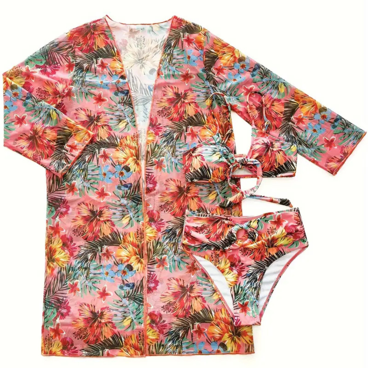 Elisa™ - Bikiniset med blommig strandkjol