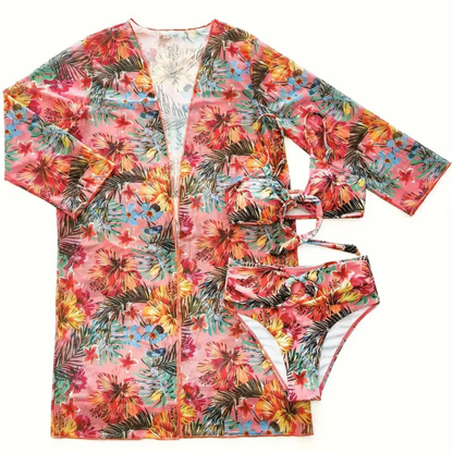 Elisa™ - Bikiniset med blommig strandkjol