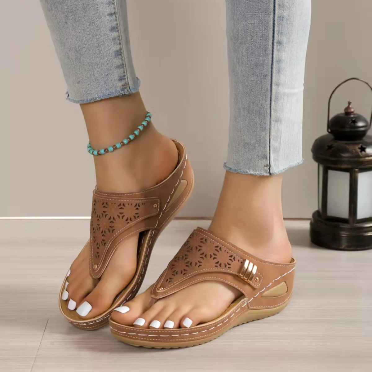 Roselin™ - Kilklackssandaler med romersk look