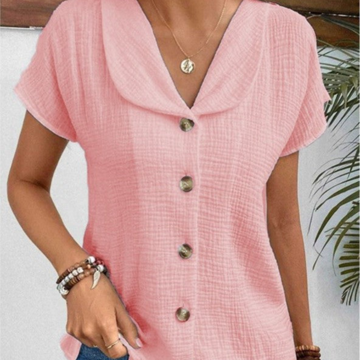 Carola™ - Blus med knappar