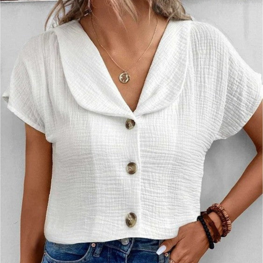Carola™ - Blus med knappar