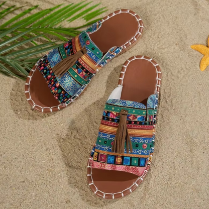 Pepita™ - Boho-sandaler med fransar