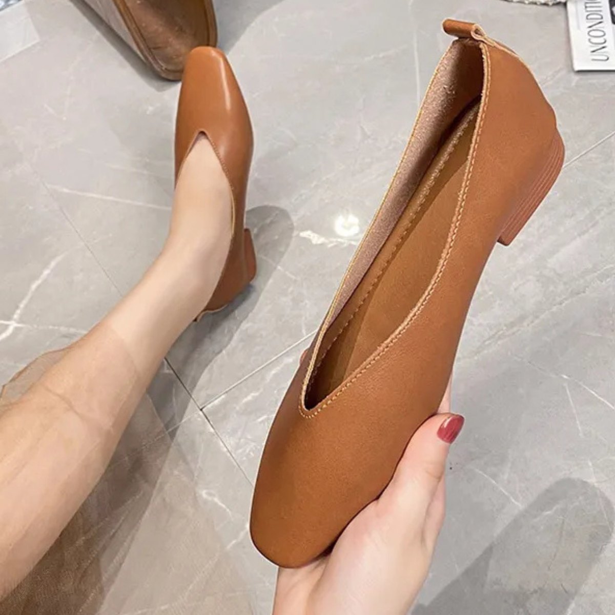 Katryn™ - Franska lågklackade skor